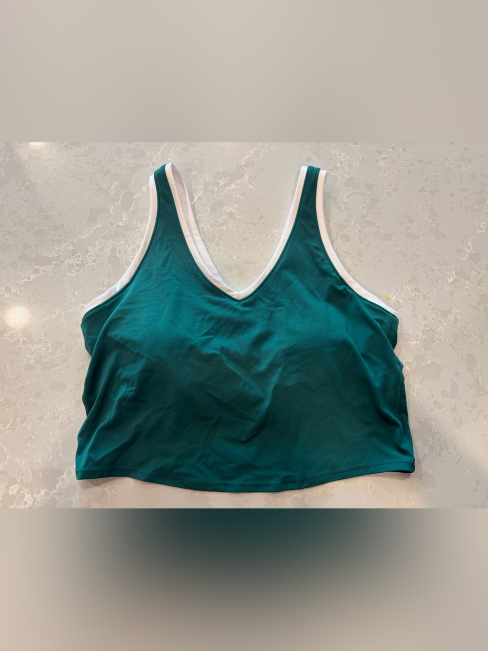 all in motion Kelly Green Tank Top with White Trim